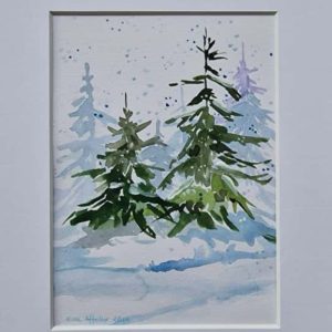 Tannenbaum im Winter